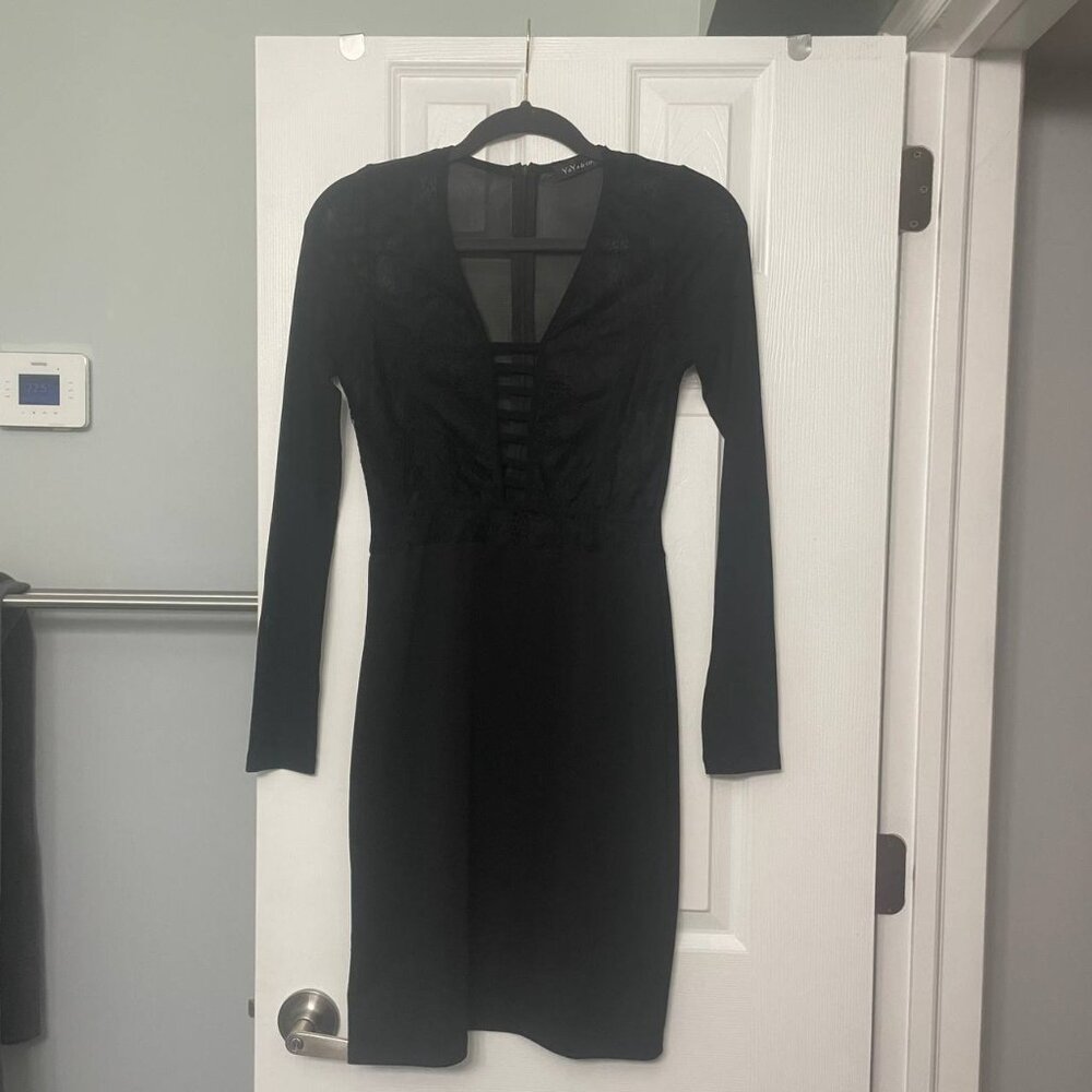 Sexy contour express dress midi for women black size M